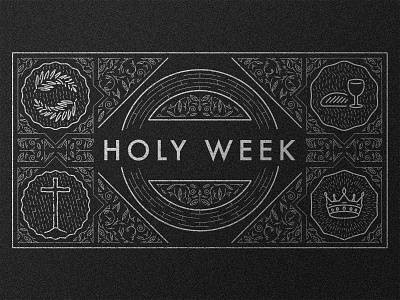 Holy Week 2020 church calendar graphicdesign holy week illustration monoline