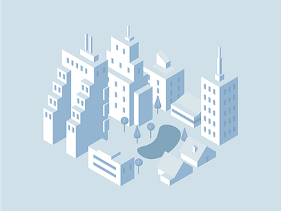 Iso City 3d buildings city illustration isometric