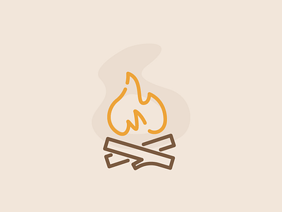 Campfire campfire fire illustration monoline summer
