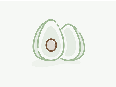 Avocado avocado green healthy illustration minimal monoline