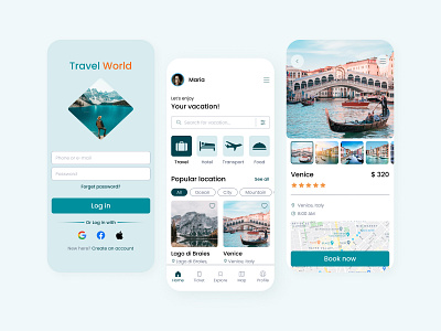 Travel App app design iphone mobile travel travel app trip ui uiuxdesign vacation