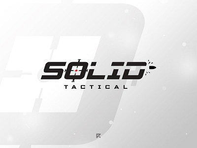Solid Tactical Logo Design Proposal black bold bullet gun logo logos scope shield shot sniper tactical target
