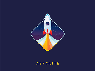 Daily Logo 1/50 - Aerolite Rocketship Logo