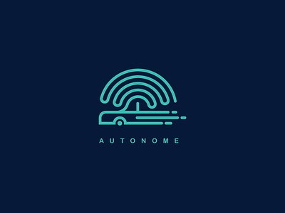 Daily Logo 5 - Autonome Driveless Car Logo brand car daily logo dailylogochallenge driveless icon mark modern monogram network simple wifi