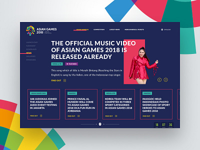 Latest News Page - Asian Games Landing Page articles blog dailyui home pages landing pages latest news news olympic resources ui ux website