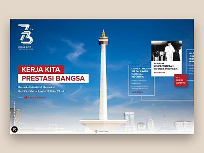 73th Independence Day of Indonesia dailyui desktop home homepage independence day indonesia jakarta landing landing page monas website