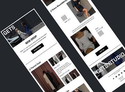 Gets Studio - Clothes store design email graphic design newsletter web design