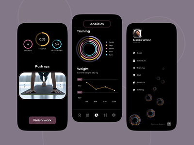 Fitness App - Workout Tracker app design fitness graphic design illustration ios tracker ui userexpierence ux workout