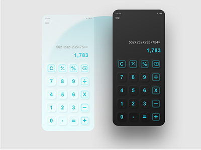 DailyUI: 004/100    Calculator UI