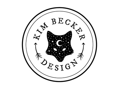 Logo Design black and white design fox identity logo