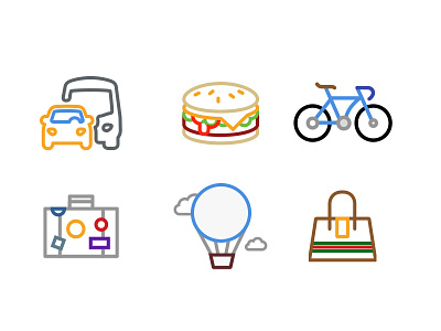 Icons flat icon line outline vector