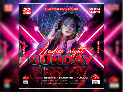 i will club, party event dj disco flyer/poster design church flyer