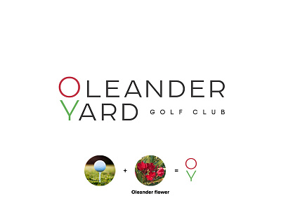 Oleander Yard flower golf logo oleander