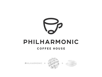 Philharmonic coffee cup logo note philharmonic