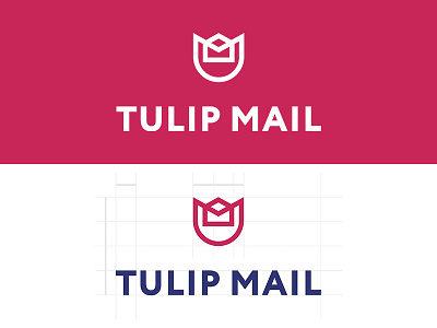 Tulip Mail envelope flower logo mail tulip