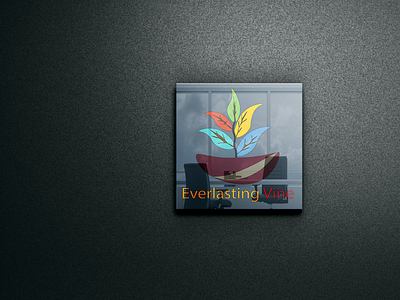 Free Glass 3D Logo Mockup on Black Wall