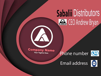 Black and red colors modern business card design