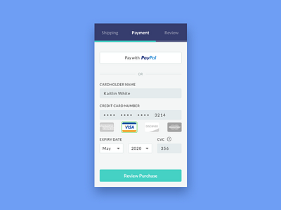 Daily UI #002 - Credit Card Checkout