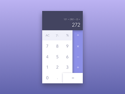 Daily UI #004 - Calculator app calculator daily ui design interface mobile purple ui ux