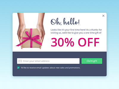 Daily UI #016 - Pop-Up daily ui design desktop interface overlay popup promotion retail sale ui ux white