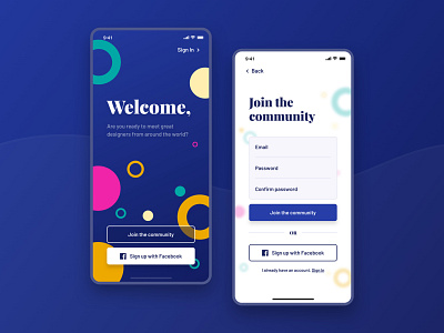 Welcome & Sign Up - Freebie #2 by Kévin Mercier on Dribbble