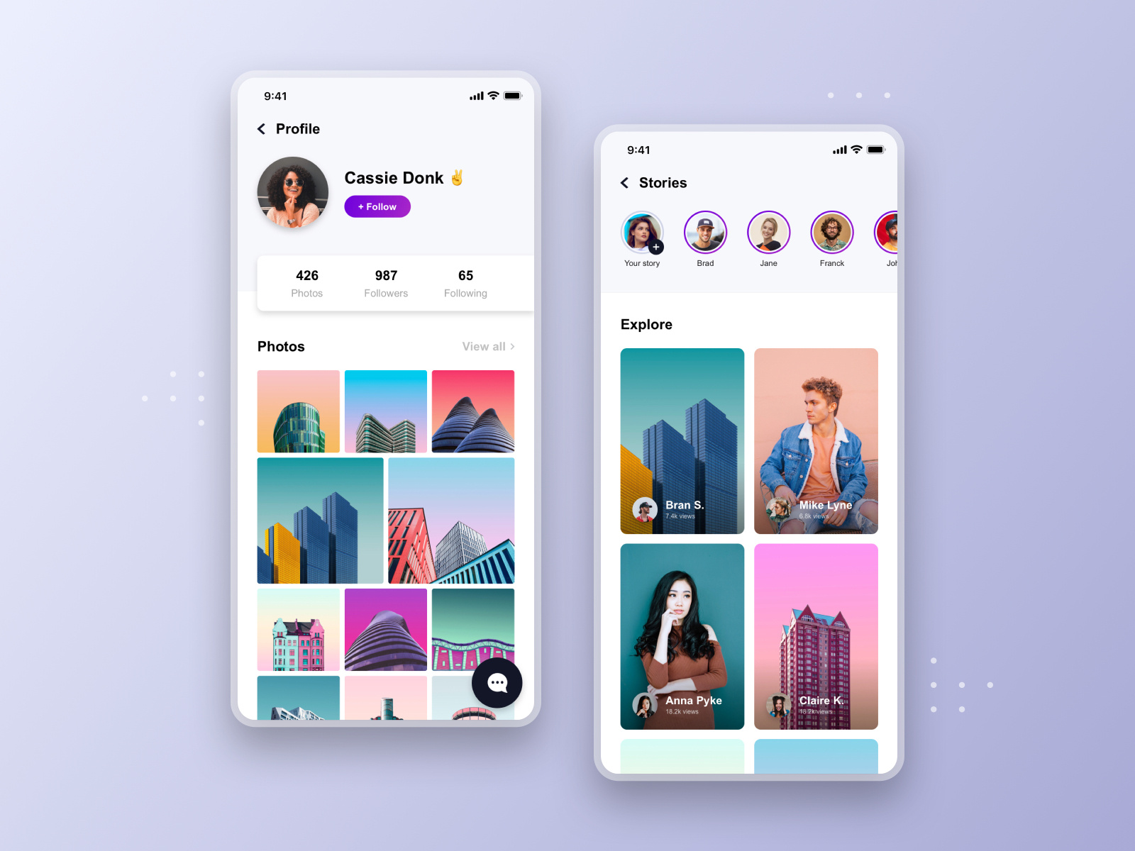 Social app - Freebie #3 by Kévin Mercier on Dribbble