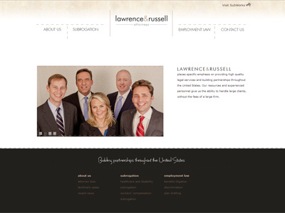 Lawrence & Russell - website design