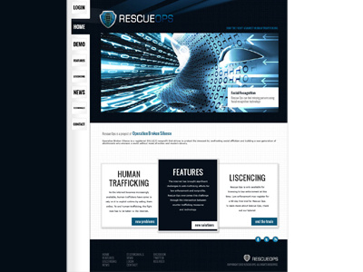 Rescue Ops - UI/UX Design graphics operation broken silence rescue ops uiux design web design
