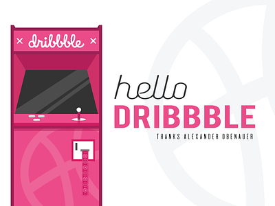 Dribbble Debut arcade machine debut dribbble first