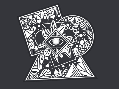 All Seeing Eye abstract all seeing eye black and white circle eye plant square triangle