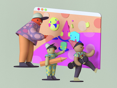 Colorful 3d animation app branding cinema4 design graphic design illustration logo motion graphics ui