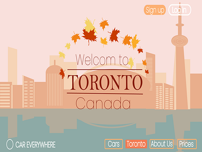 silhouette background for the main page of the site background canada design graphic design illustration rent a car silhouette toronto website home page