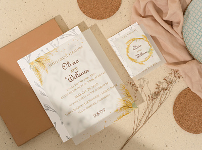 Wedding invitation card graphic design illustration invitation invite rustic wedding