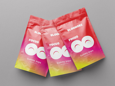 focus gummy pops packaging design branding design graphic design gummies healthy illustration labels logo packaging product