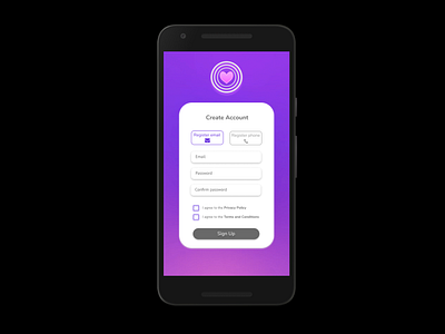 DailyUI 001 - Sign Up (LoveAlarm) 30daychallenge app dailyui dailyui 001 figma mobile ui