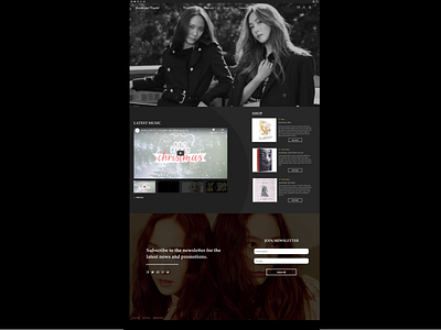 DailyUI 003 - Landing Page (Jessica and Krystal) agency american celebrity company dailyui dailyui 003 design desktop enterprise entertainment korean landing page music newsletter