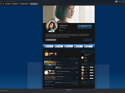 DailyUI 006 - User Profile (Steam Profile redesign)