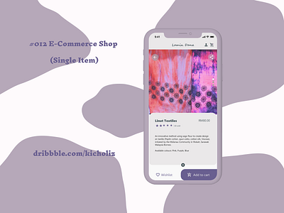 DailyUI 012 - E-Commerce Shop (Single Item) (Lamin Dana)