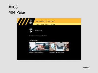 DailyUI #008 - 404 Page