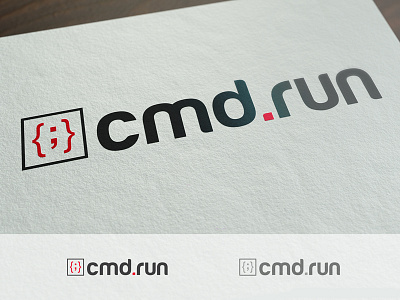 Logo for cmd.run design hosting identity logo web
