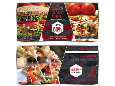 Discount Voucher Template discount fast food gift voucher graphic design hungry pizza snacks template ticket design voucher voucher template
