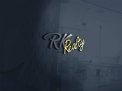 Typography Logo for RK Realty brnding corporate logo design real estate realty typography typography logo