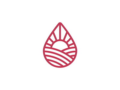 Marshall ABV badge branding design drop icon illustration line logo logo design mountain single weight sun vector wine