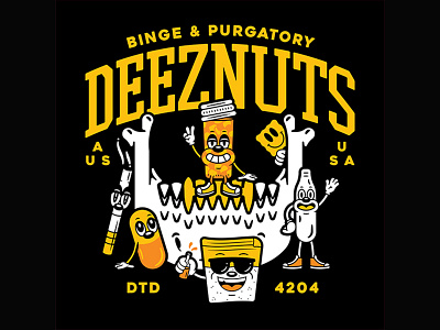 DEEZ NUTS apparel band merch beer cartoon character deez nuts drink drugs joint merch pills skull smoke smoking