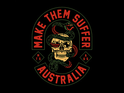 Make Them Suffer australia battle jacket make them suffer patch scales skeleton skull snake