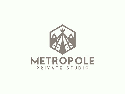 Metropole brand branding design icon line logo logos metro teepee vector