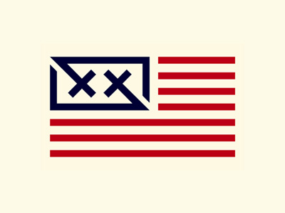 STATES american apparel branding clothing flag icon logo simplistic streetwear usa vector xx
