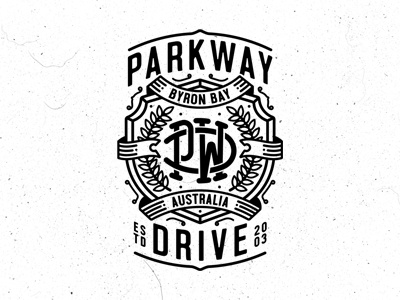Parkway Drive parkway drive metal hardcore band clothing apparel merchandise monogram pwd