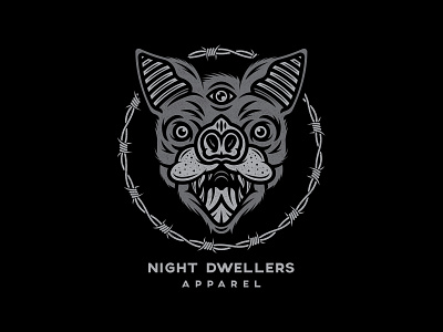 Night Dwellers barb wire barbed wire bat eye eyes icon three eyes