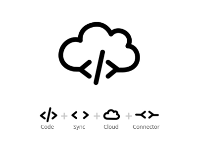 Cloud connector application icon cloud cloud icon code connector icon sync sync icon